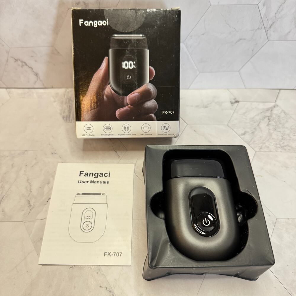 Fangaci Mini Electric Shaver for Men FK-707 Portable Travel Razor Used Once